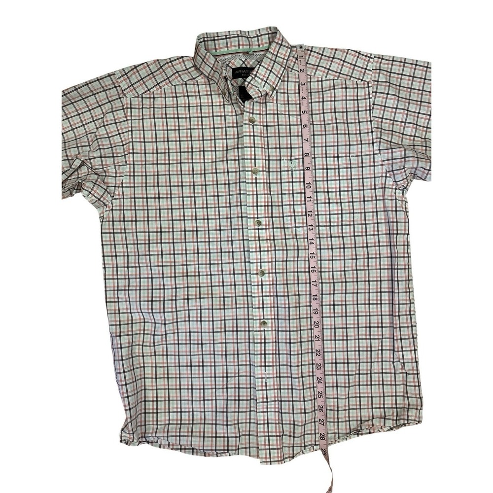 ARIAT PRO SERIES SHIRT MENS MEDIUM CHECK PATTERN COWBOY WESTERN - Picture 3 of 8